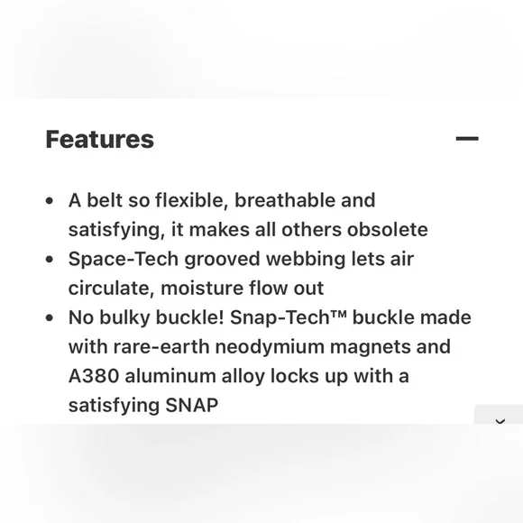 GROOVE Men’s Magnetic Buckle Belt, ONE SIZE, Color: Buck, NWT - Picture 3 of 8